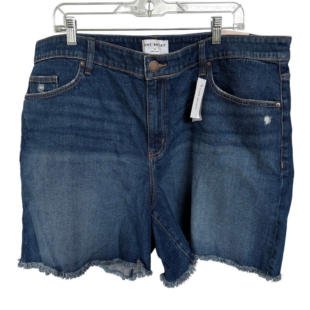NWT Lane Bryant Relax Short Mid Rise Signature Fit Womens Size 22 Raw Hem